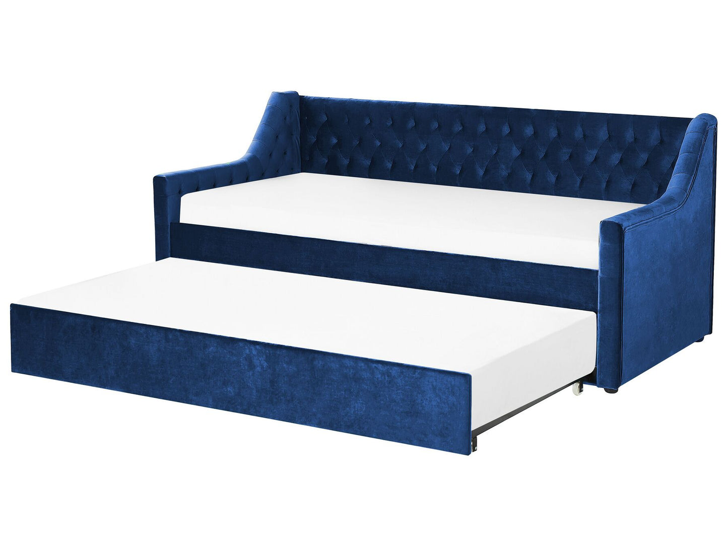 Cama nido de terciopelo azul marino 90 x 200 cm