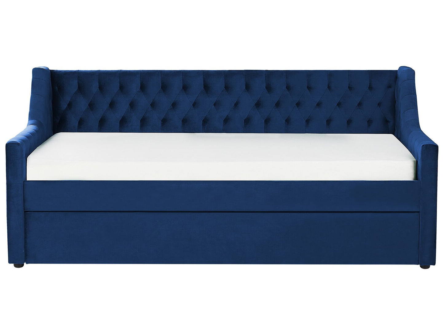 Cama nido de terciopelo azul marino 90 x 200 cm
