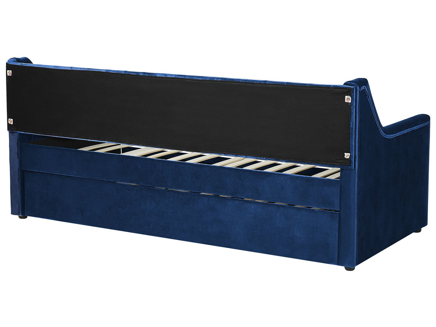Cama nido de terciopelo azul marino 90 x 200 cm