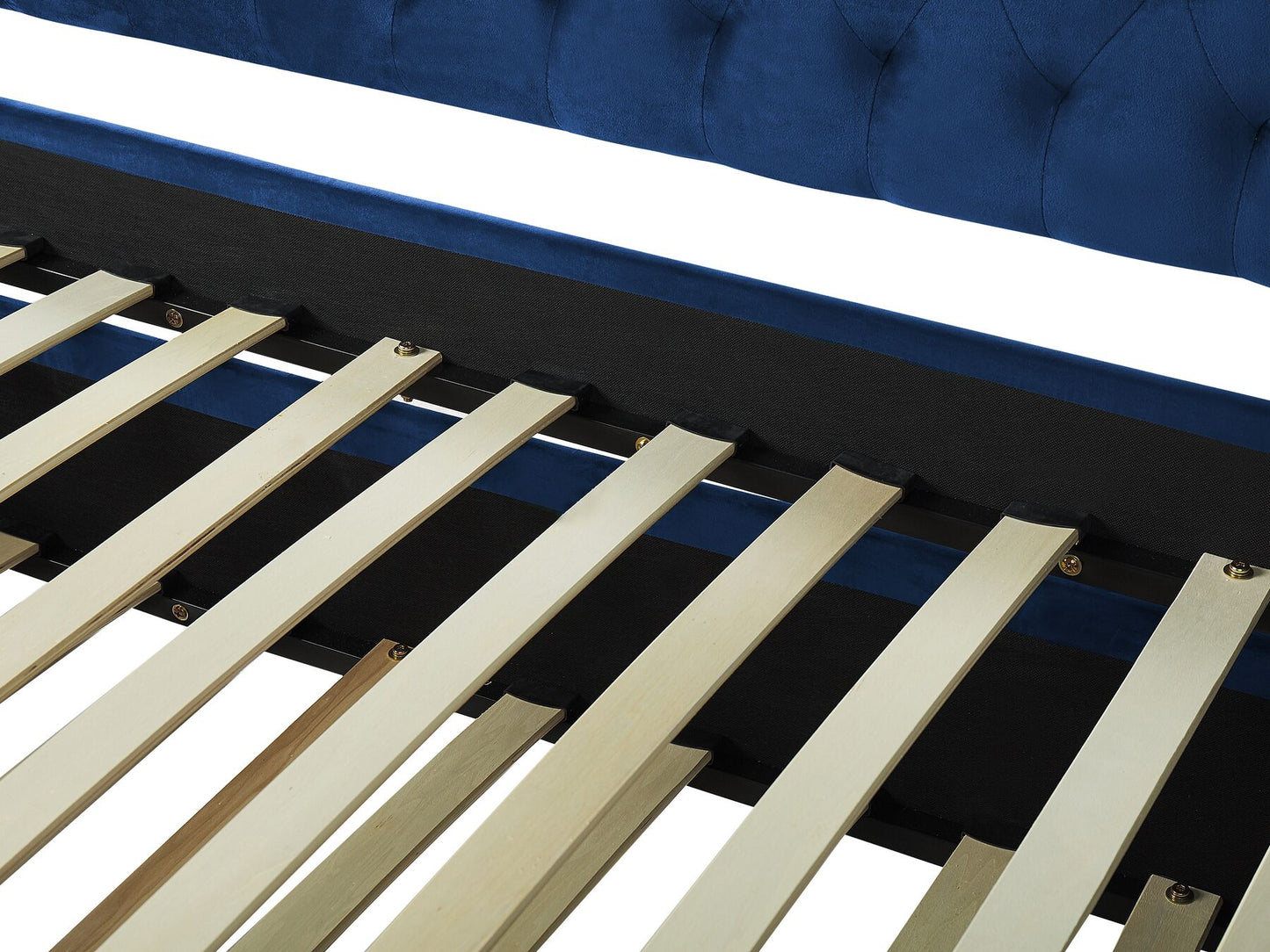 Cama nido de terciopelo azul marino 90 x 200 cm