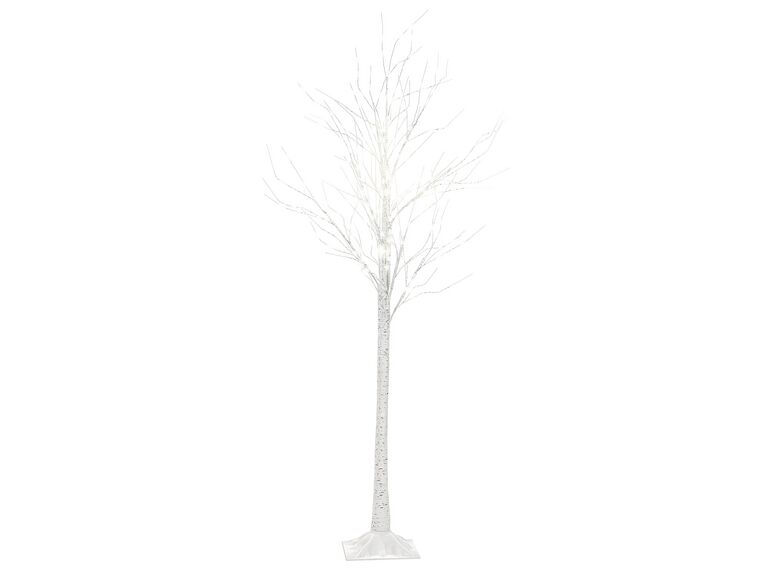 Árbol de Navidad LED de metal blanco 190 cm