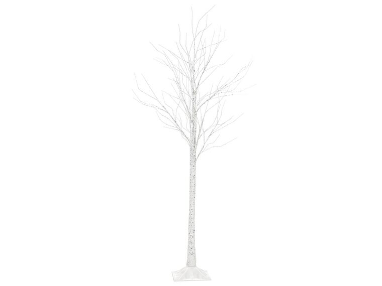 Árbol de Navidad LED de metal blanco 190 cm