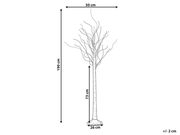 Árbol de Navidad LED de metal blanco 190 cm