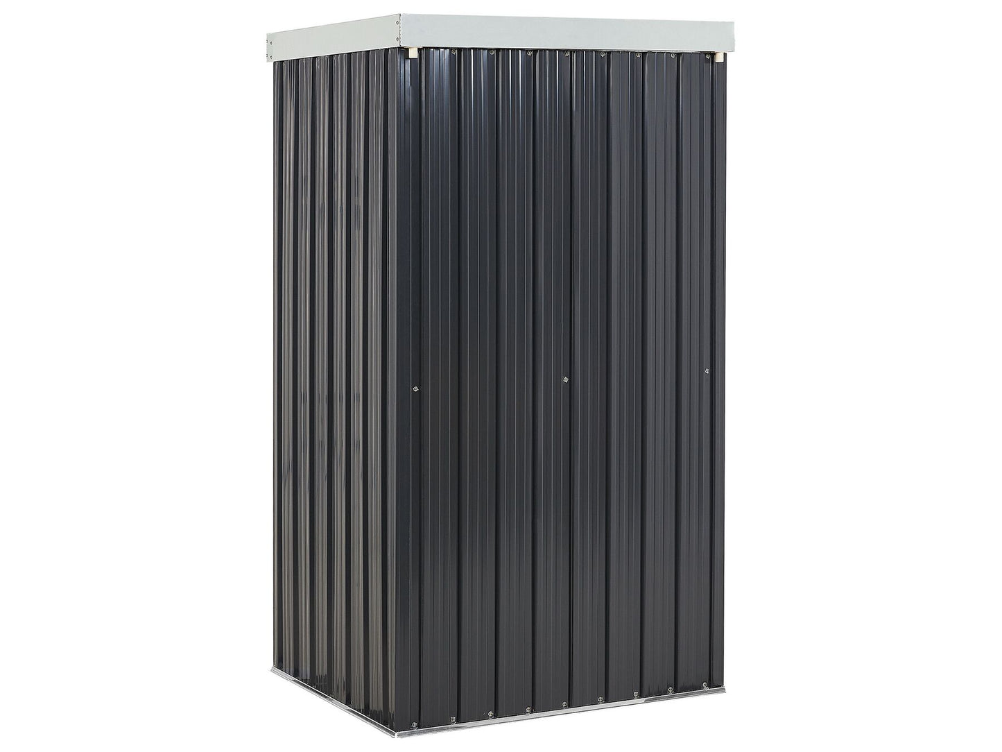 Cobertizo de jardín de metal gris grafito/blanco crema 180 cm