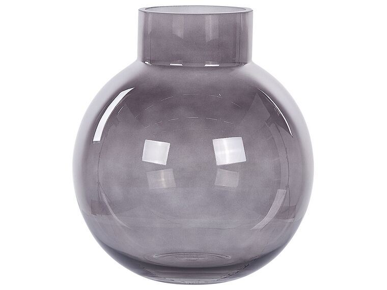 Florero de vidrio gris