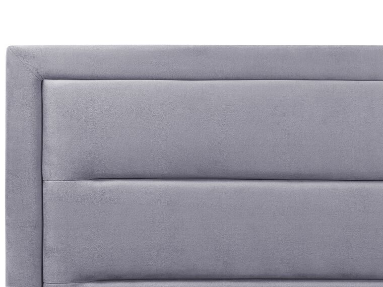 Cama con almacenaje de terciopelo gris oscuro