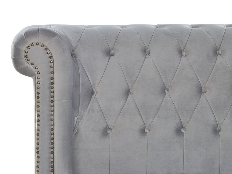 Cama de agua de terciopelo gris claro
