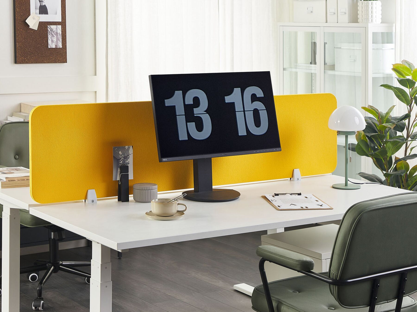 Panel separador amarillo mostaza 130 x 40 cm