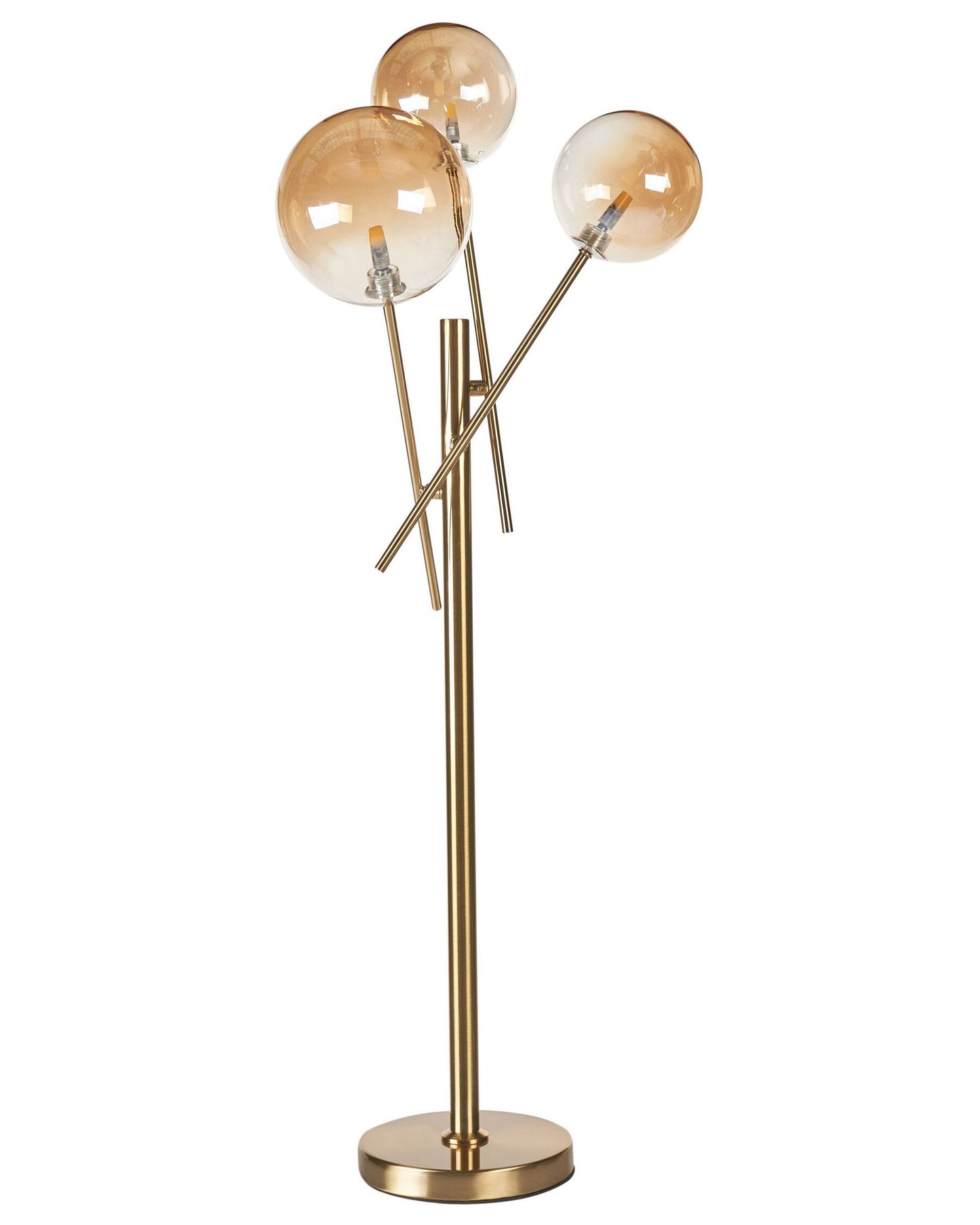 Lámpara de mesa de vidrio dorado/naranja 70 cm