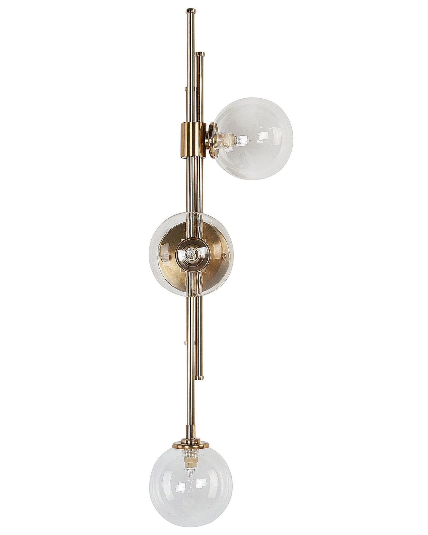 Lámpara de pared de metal dorado 75 cm