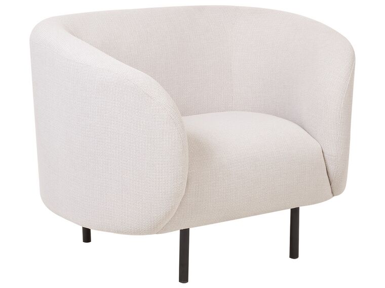 Sillón de poliéster beige/negro