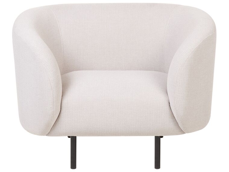 Sillón de poliéster beige/negro
