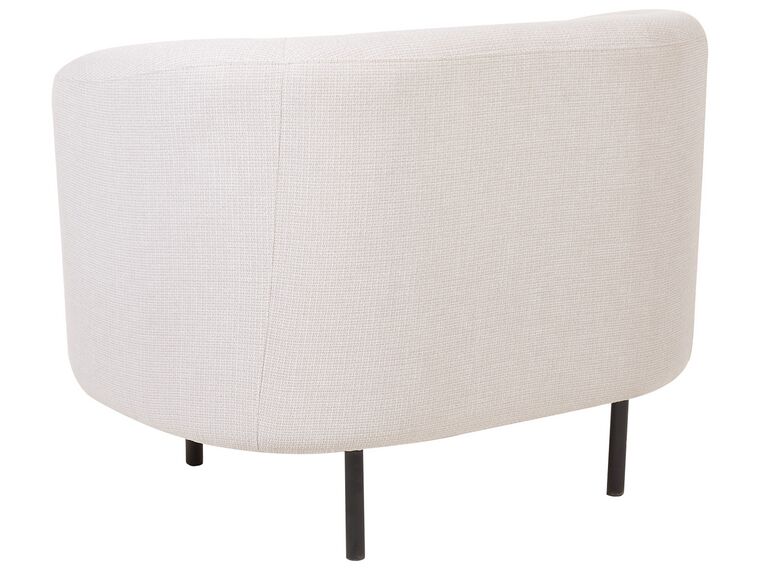 Sillón de poliéster beige/negro