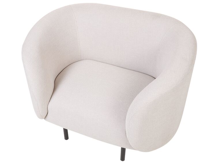 Sillón de poliéster beige/negro