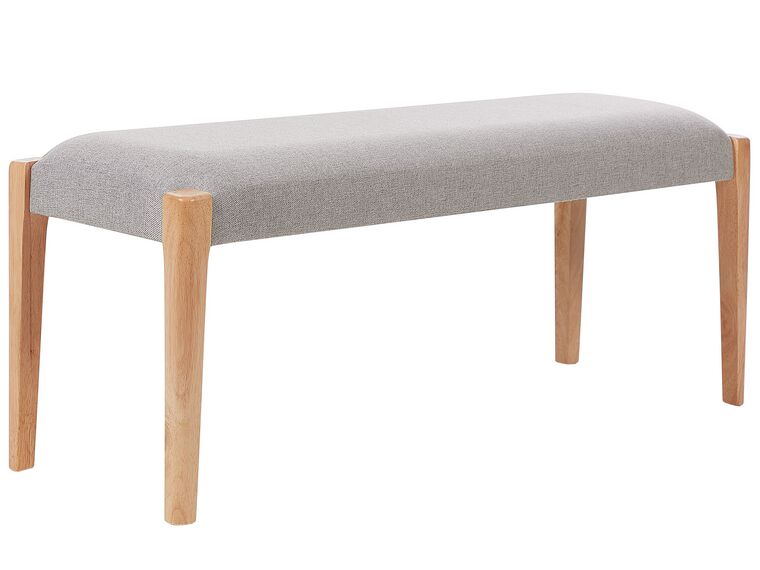 Banco de poliéster gris claro/madera clara