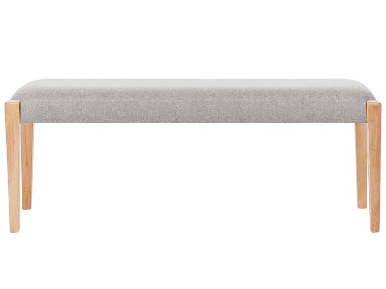 Banco de poliéster gris claro/madera clara
