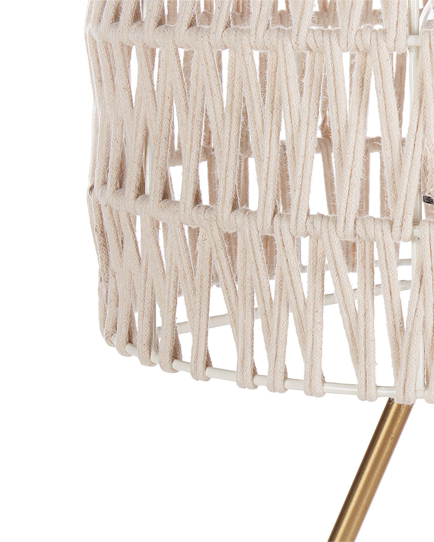 Lámpara de mesa de metal beige