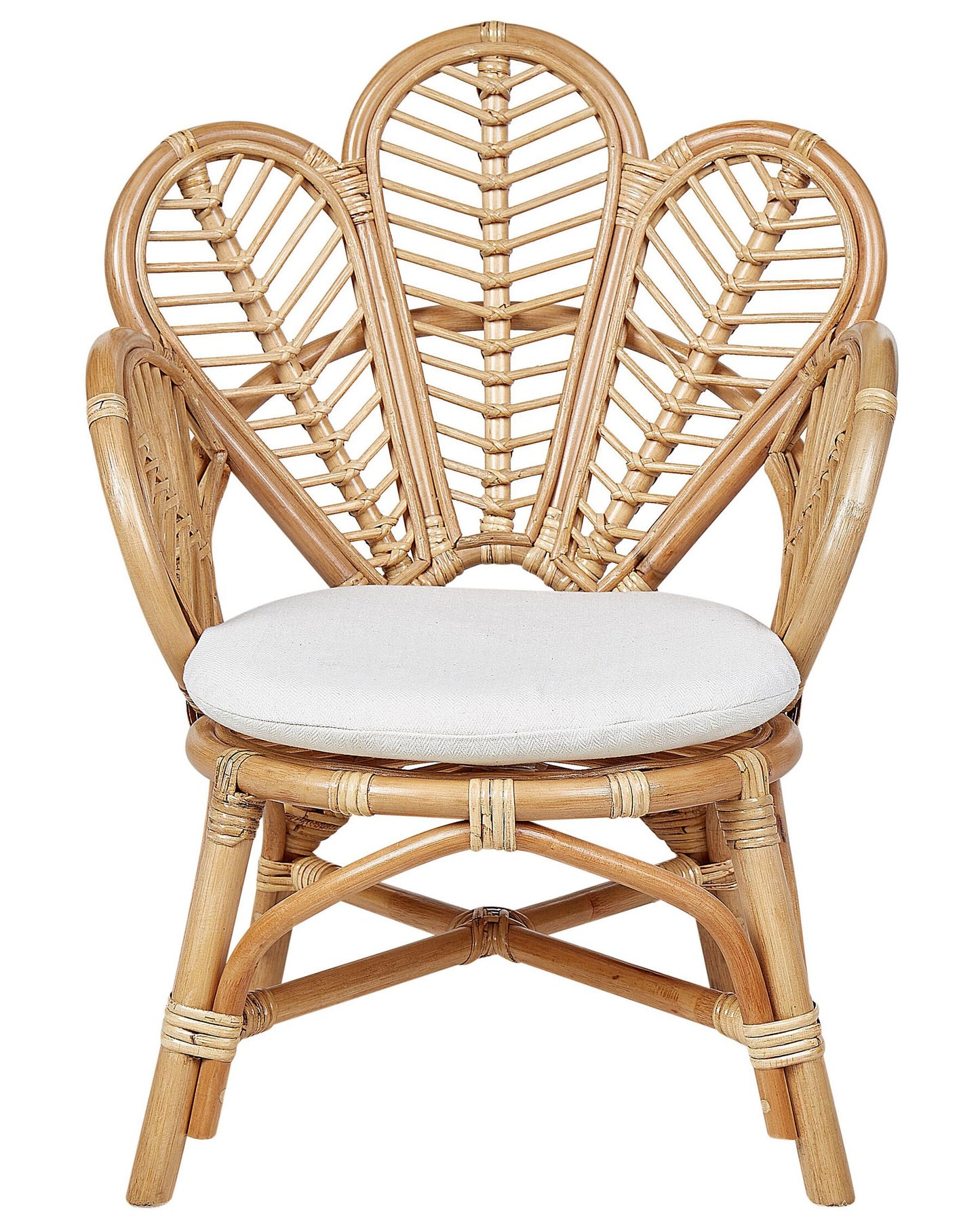Silla pavo real de ratán natural 70 cm