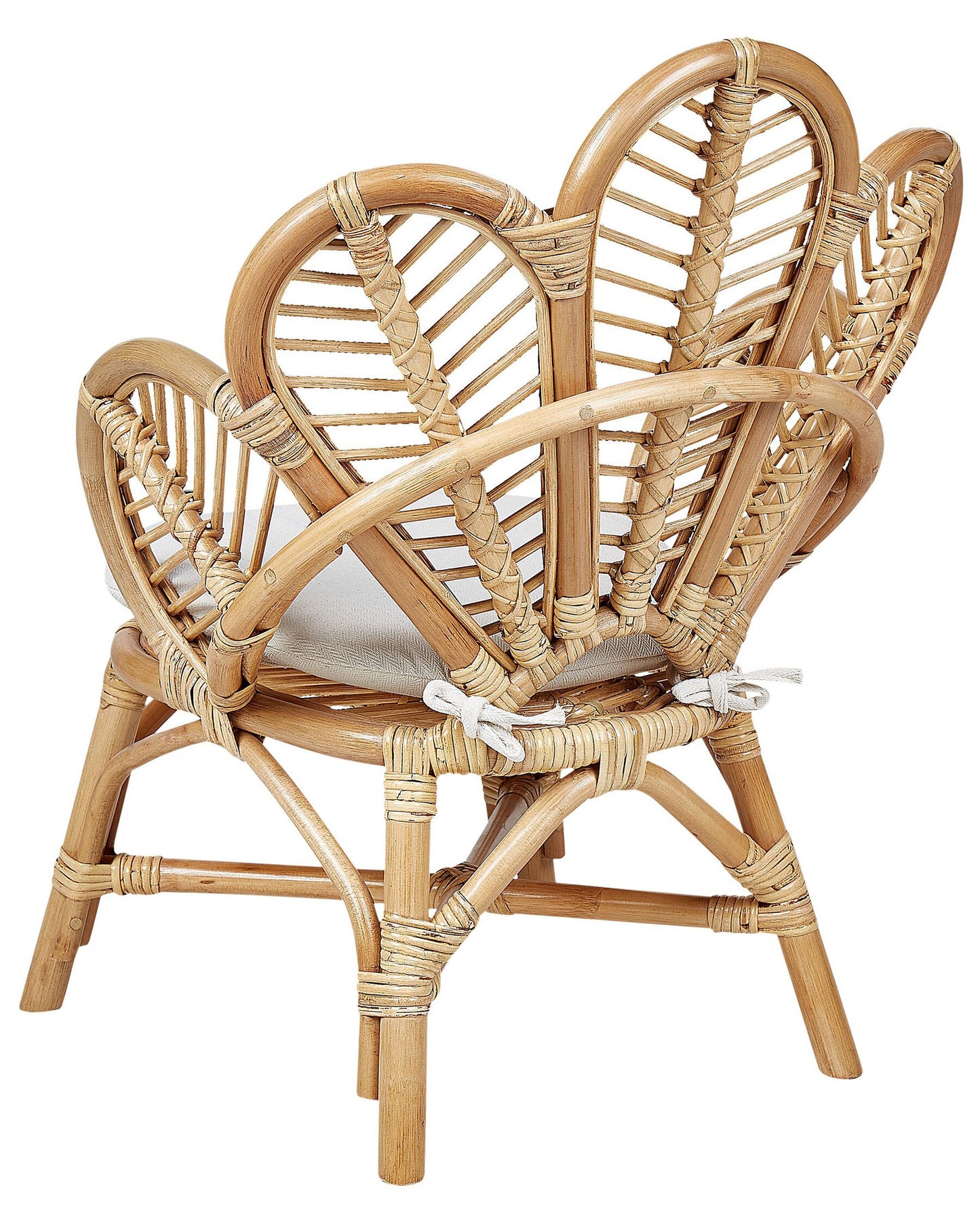 Silla pavo real de ratán natural 70 cm