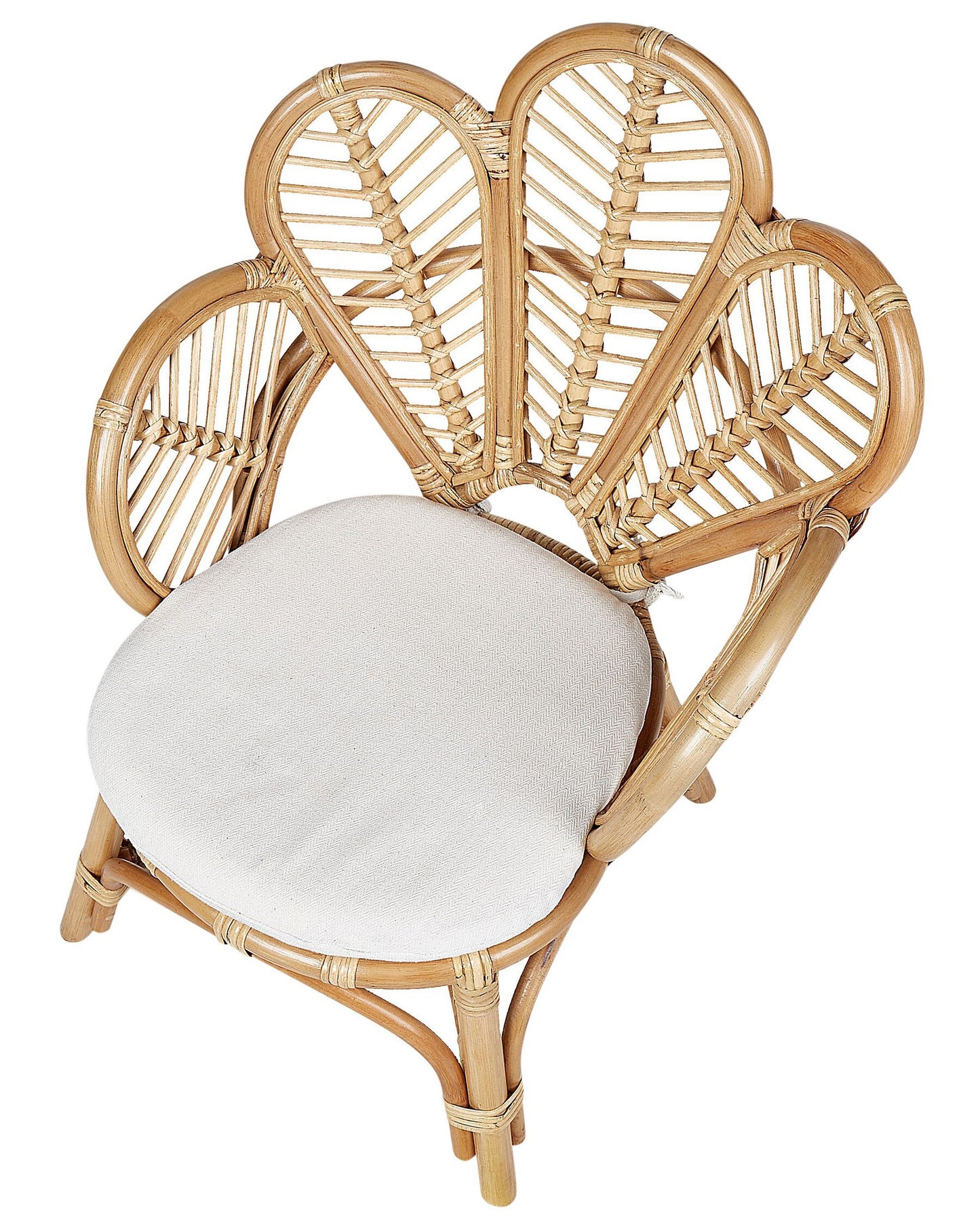 Silla pavo real de ratán natural 70 cm