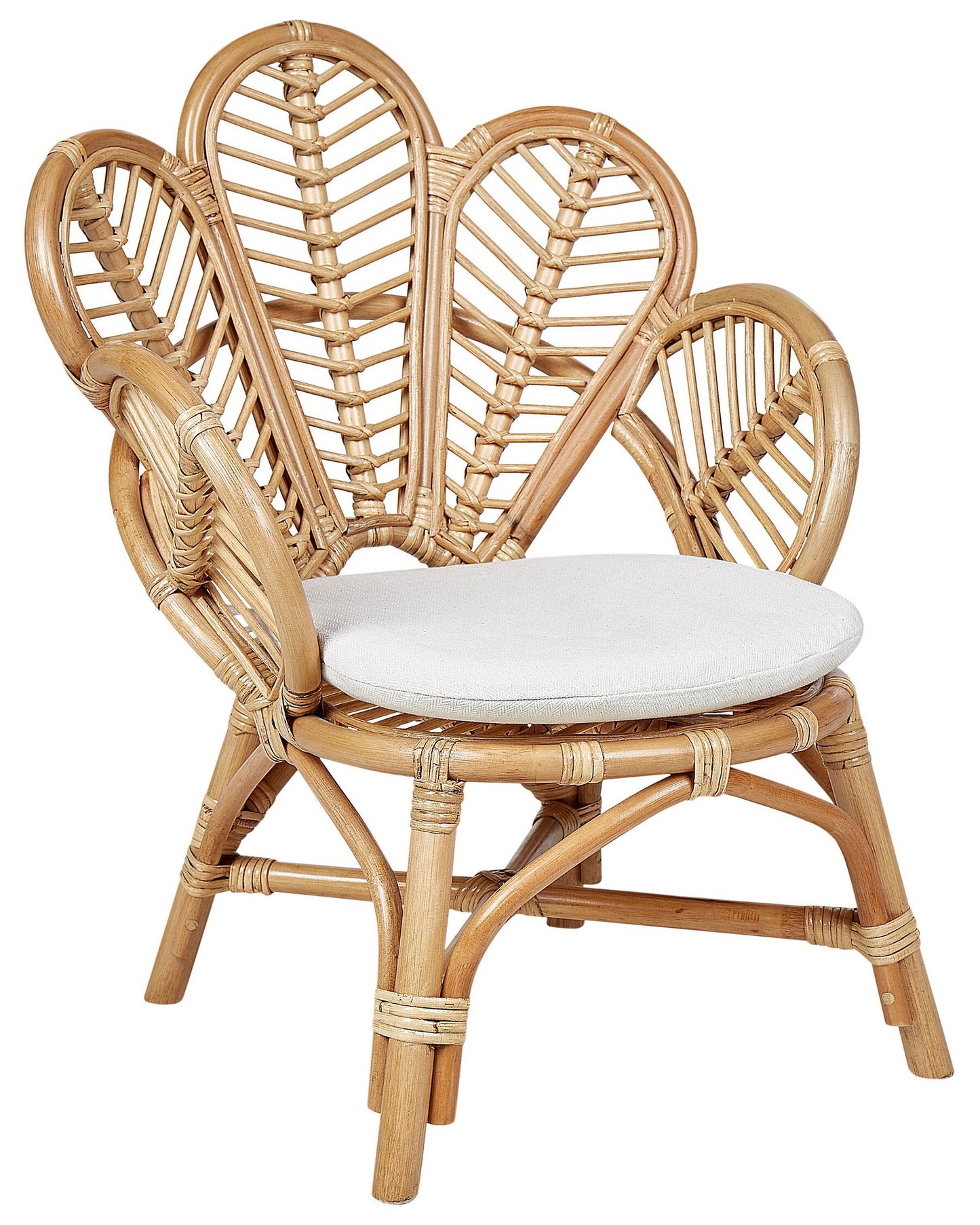Silla pavo real de ratán natural 70 cm