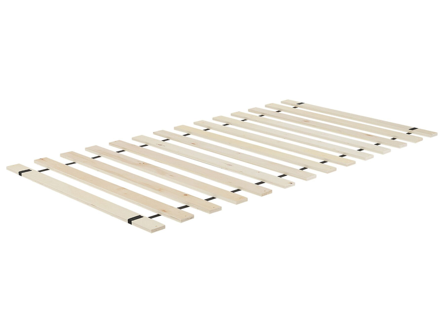 Cama con somier de poliéster beige/negro 90 x 200 cm