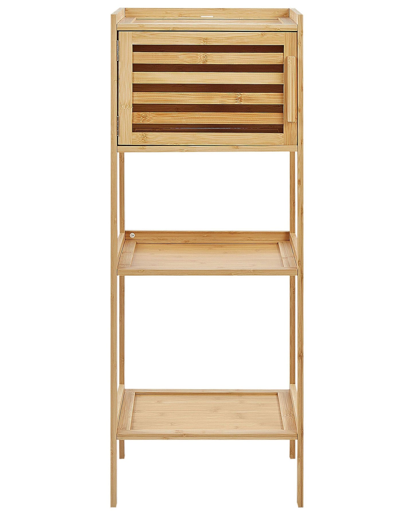 Estantería de baño de madera de bambú clara