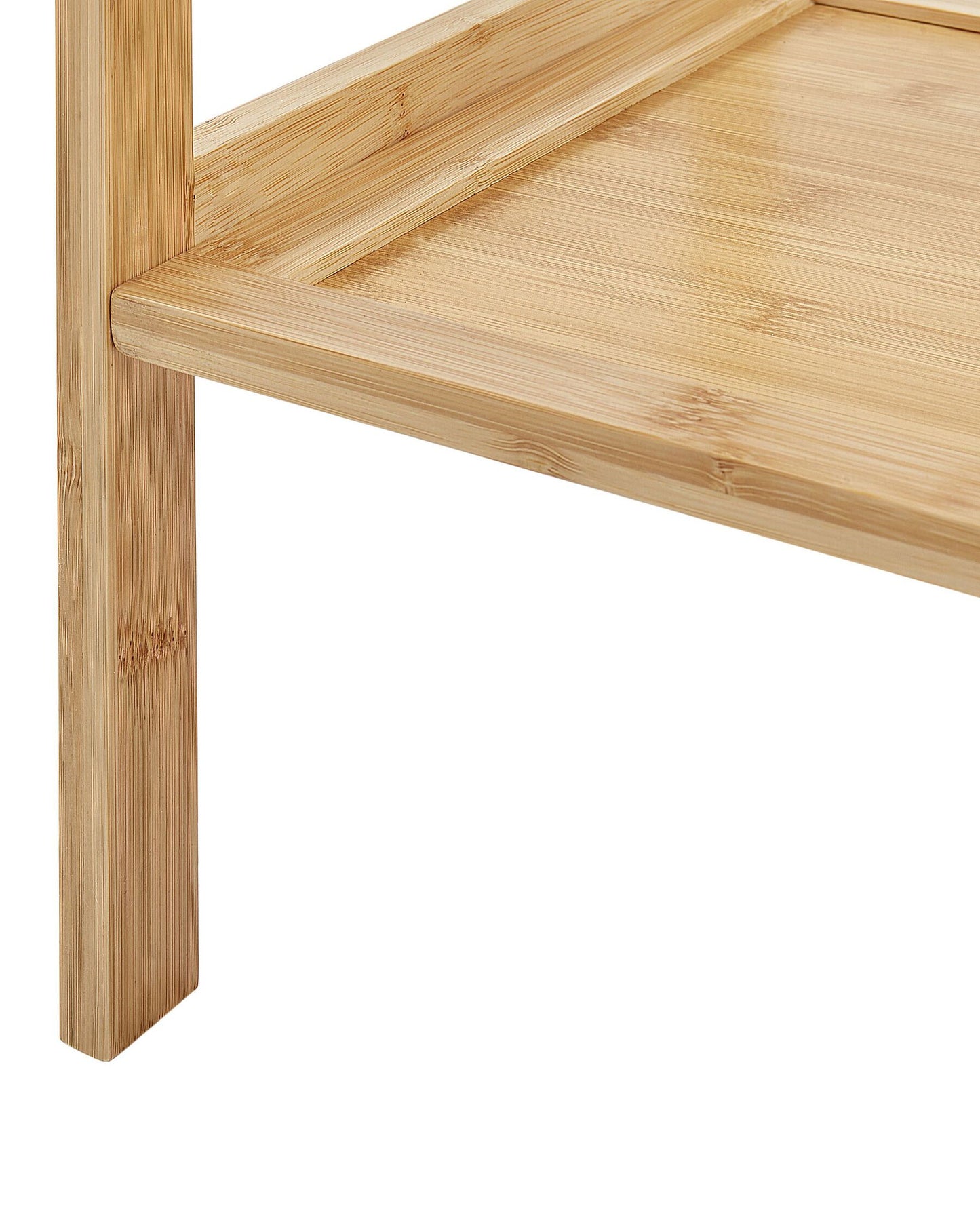 Estantería de baño de madera de bambú clara
