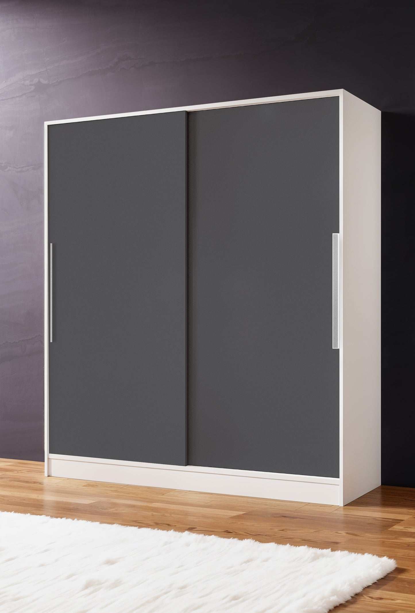 Armario zambak okazo caja blanca puertas antracitas