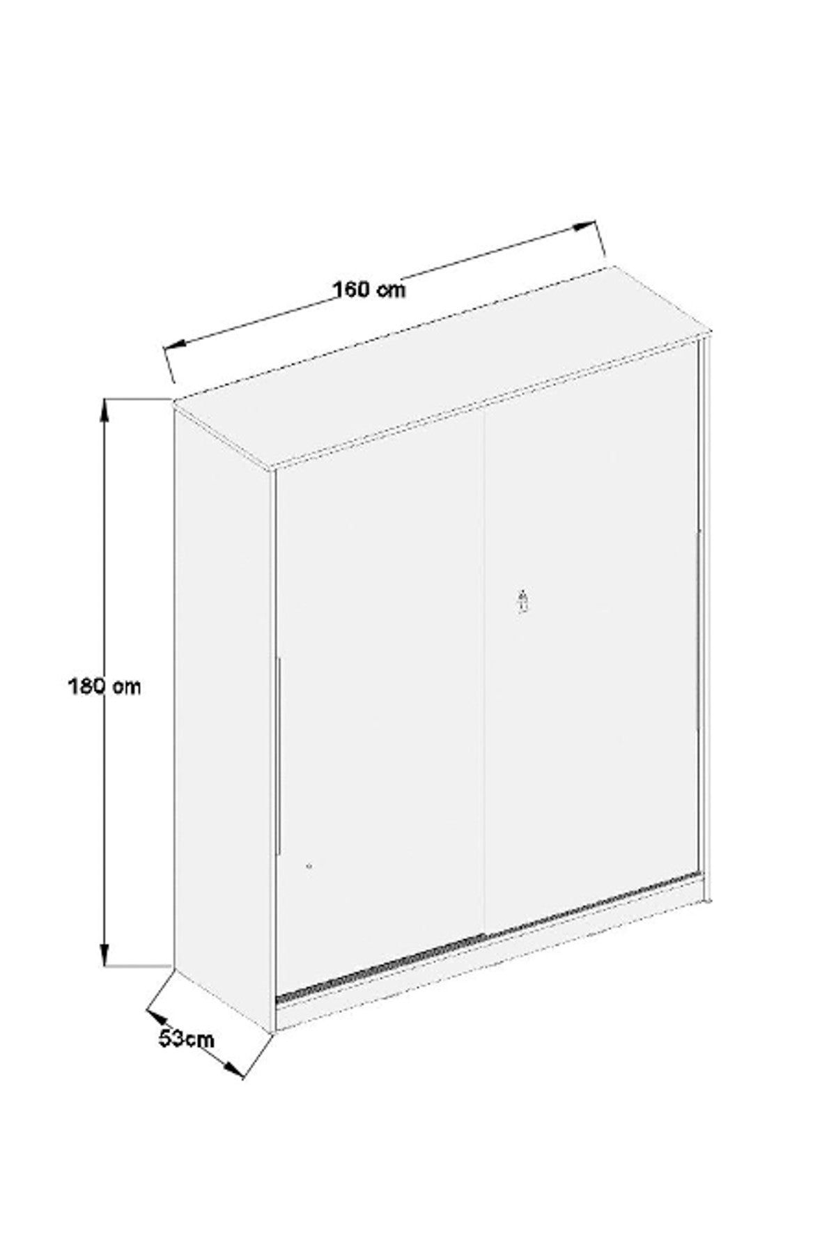 Armario zambak. Caja madera y puertas blancas