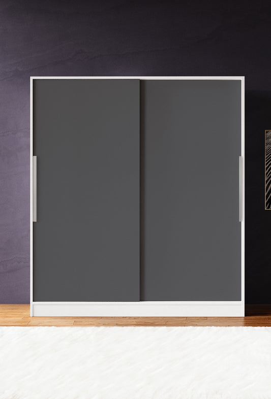 Armario zambak okazo caja blanca puertas antracitas