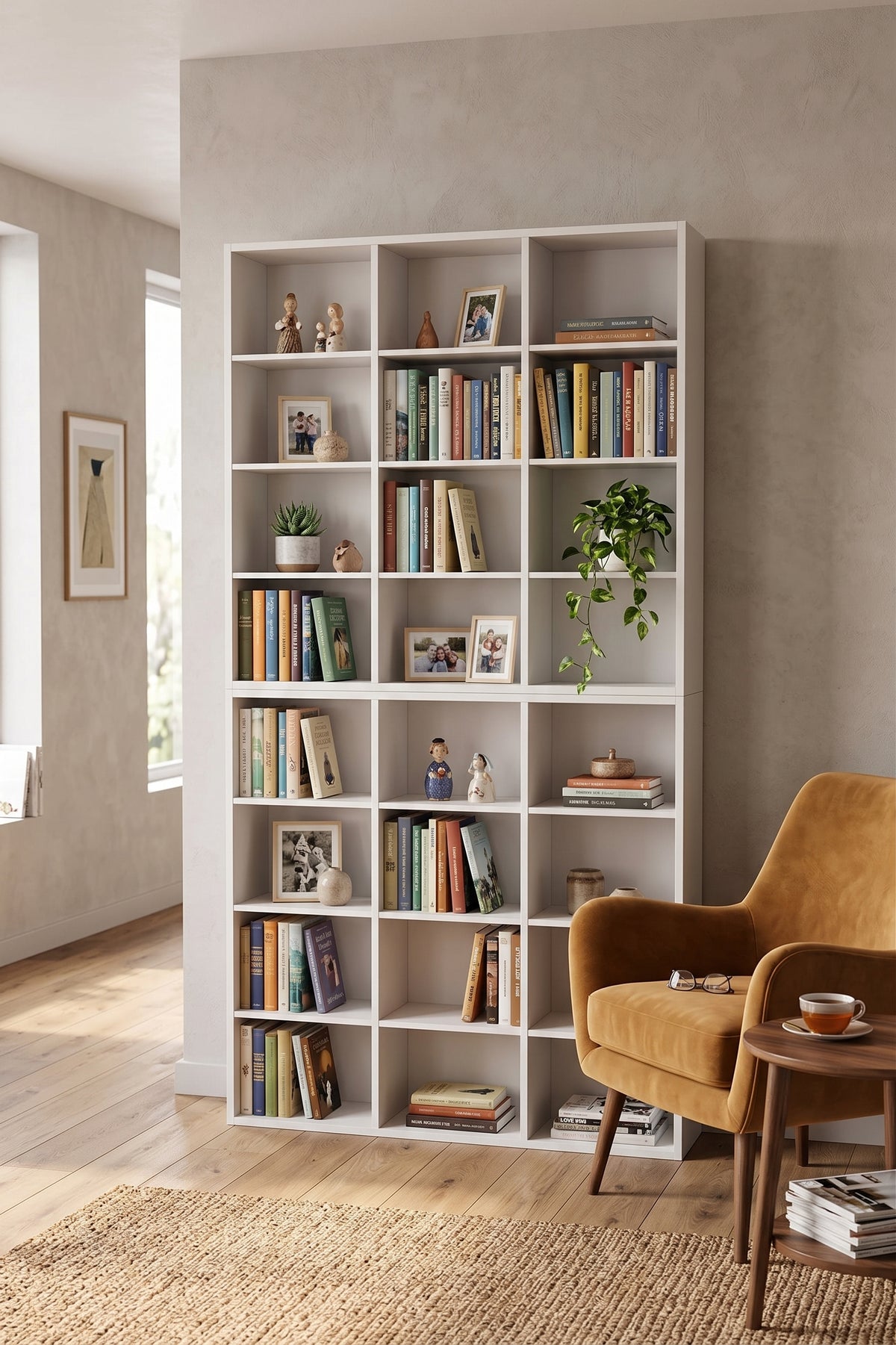 Librería Emry blanca 186 x 96 x 18 cm