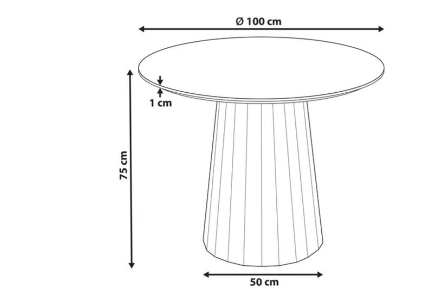 Mesa de comedor blanca 100cm