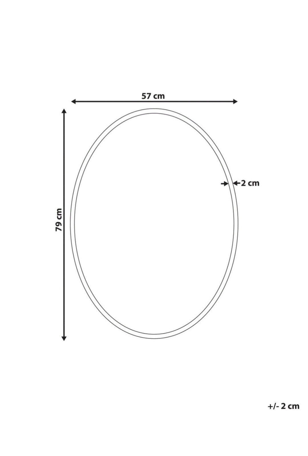 Espejo de pared 83×57 dorado