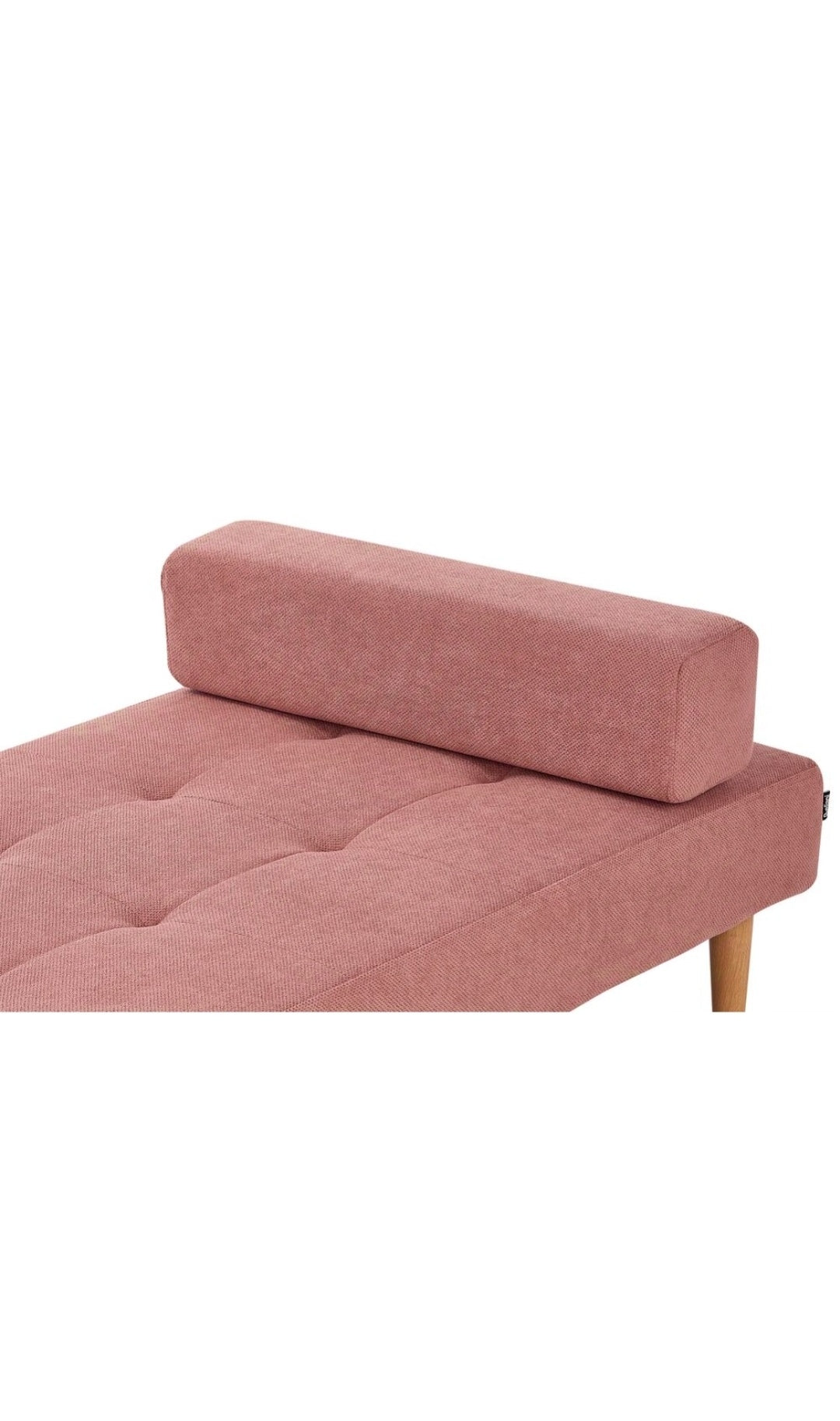 Chaise longue de tela rosa