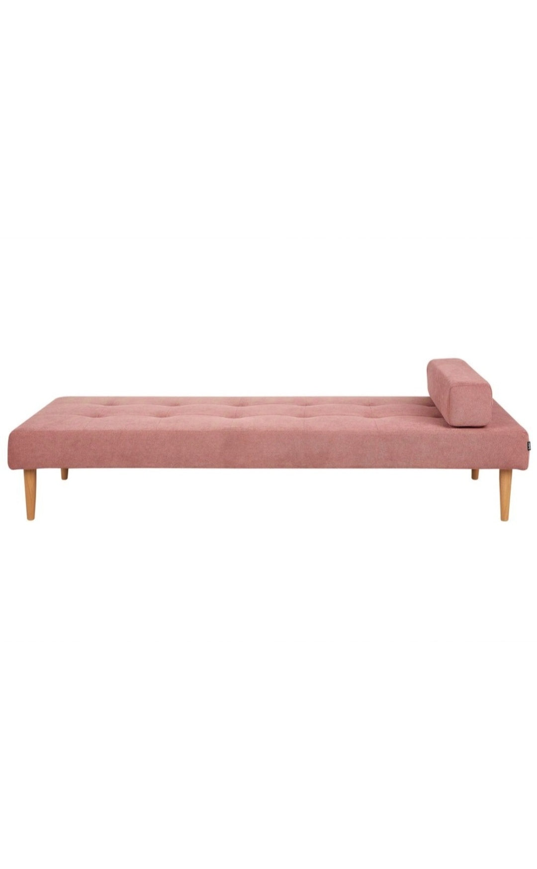 Chaise longue de tela rosa