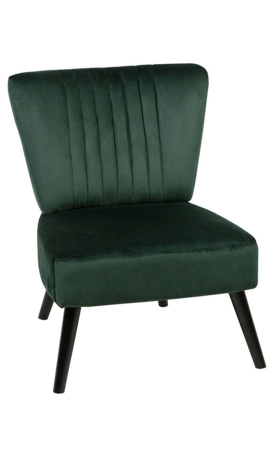 Sillón terciopelo verde esmeralda