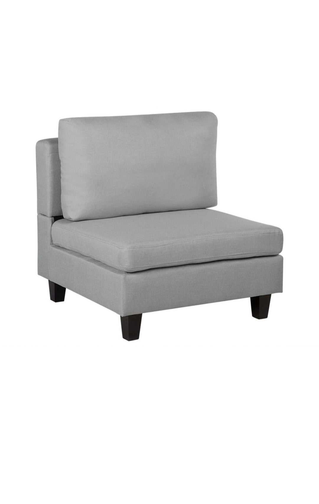 Sillón modular gris claro