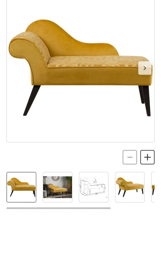 Chaise longue amarillo izquierdo