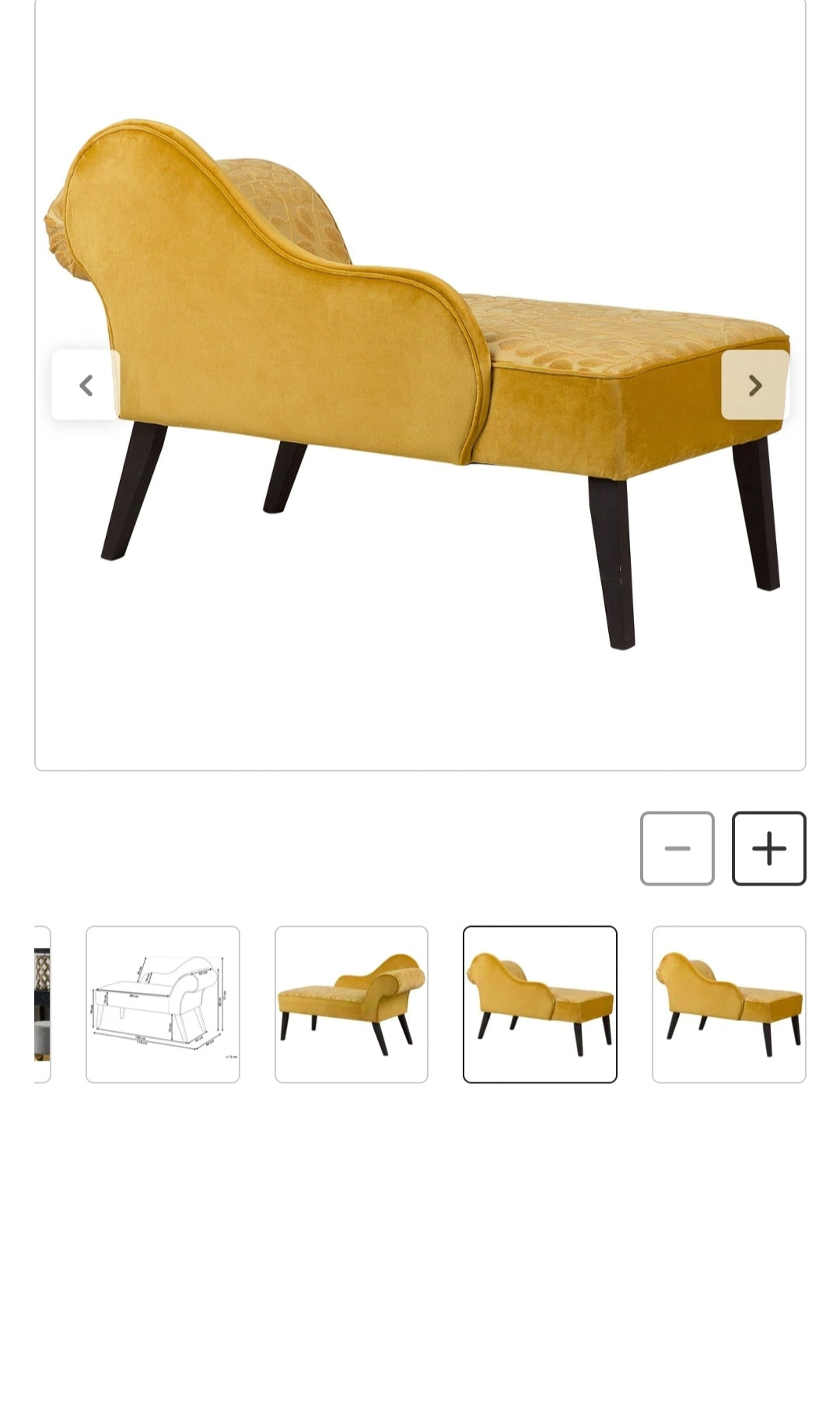 Chaise longue amarillo derecho