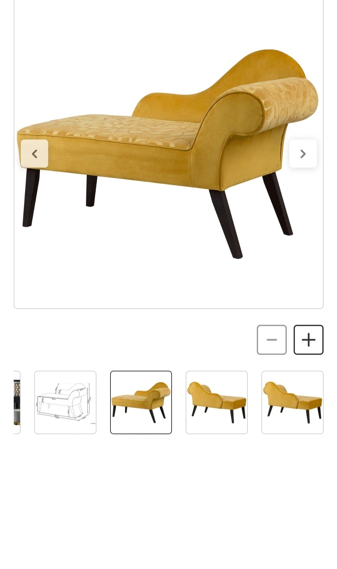 Chaise longue amarillo derecho