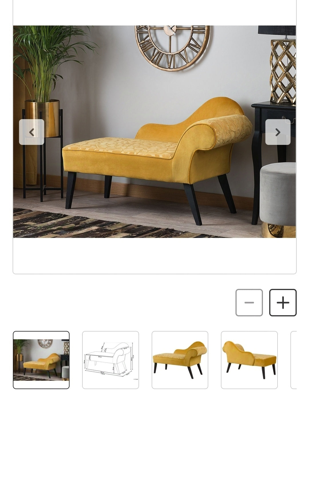 Chaise longue amarillo derecho