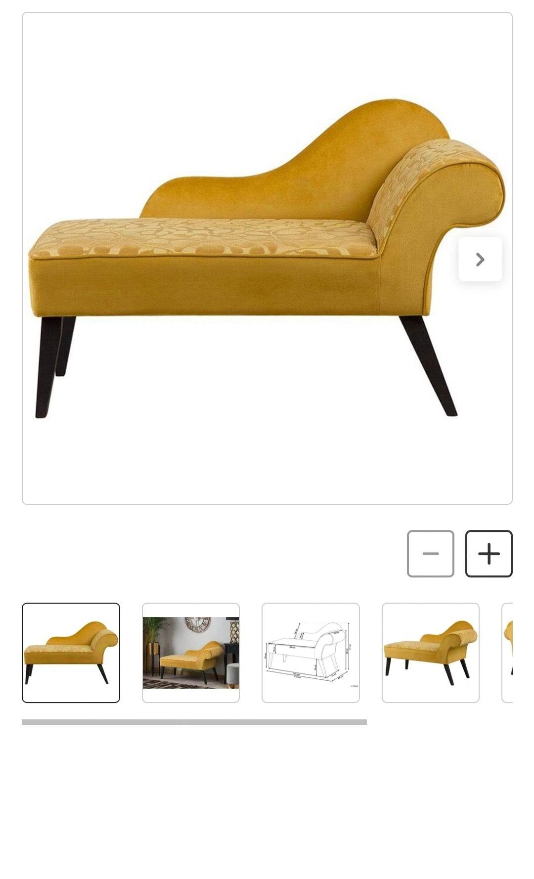 Chaise longue amarillo derecho