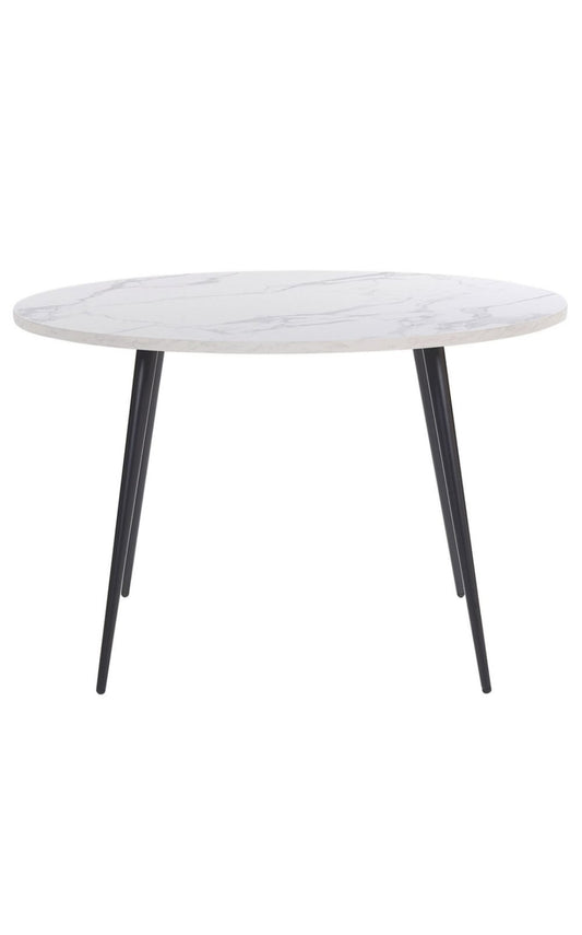 Mesa de comedor blanco negro 120cm