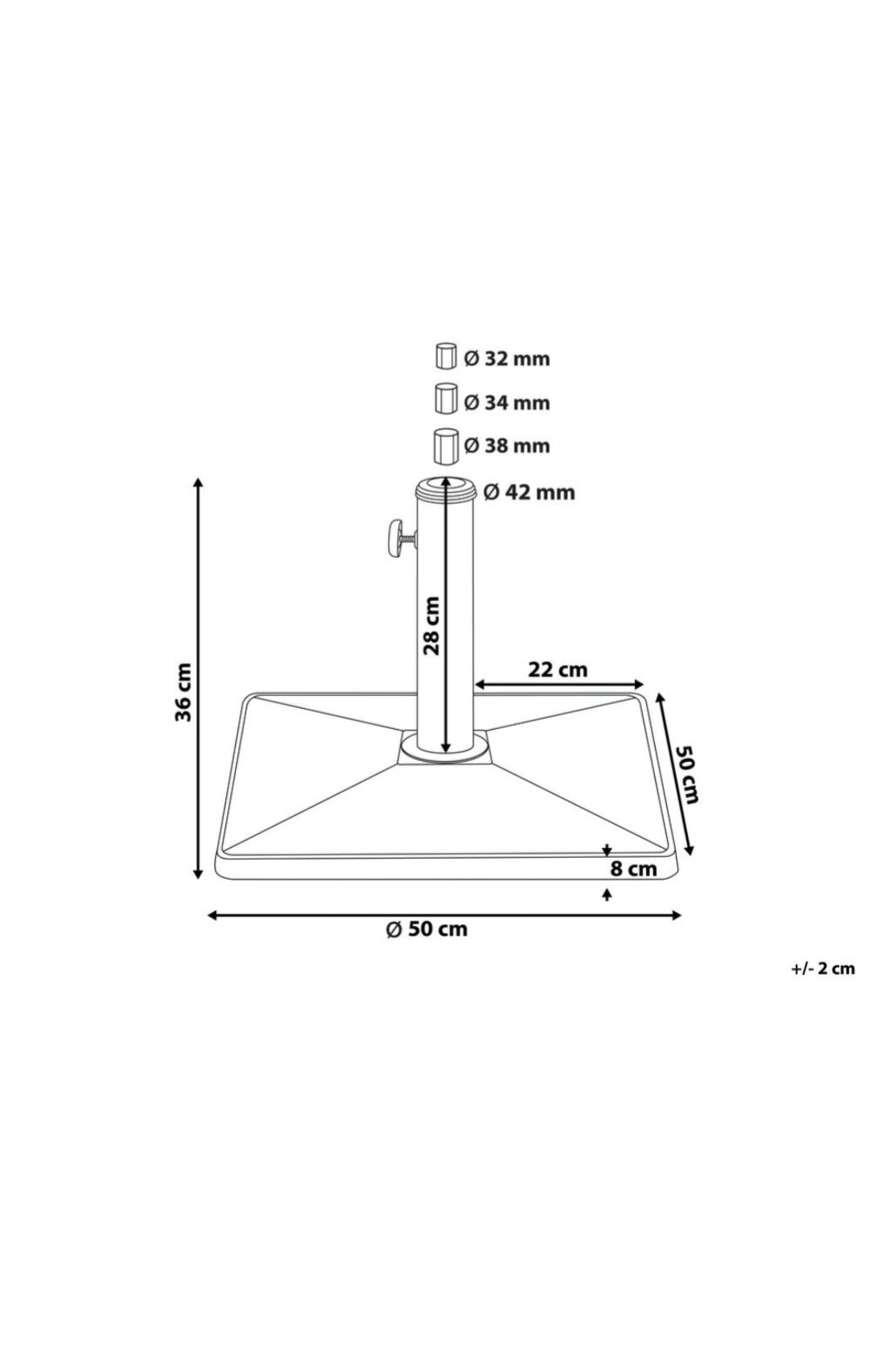 Base para sombrilla