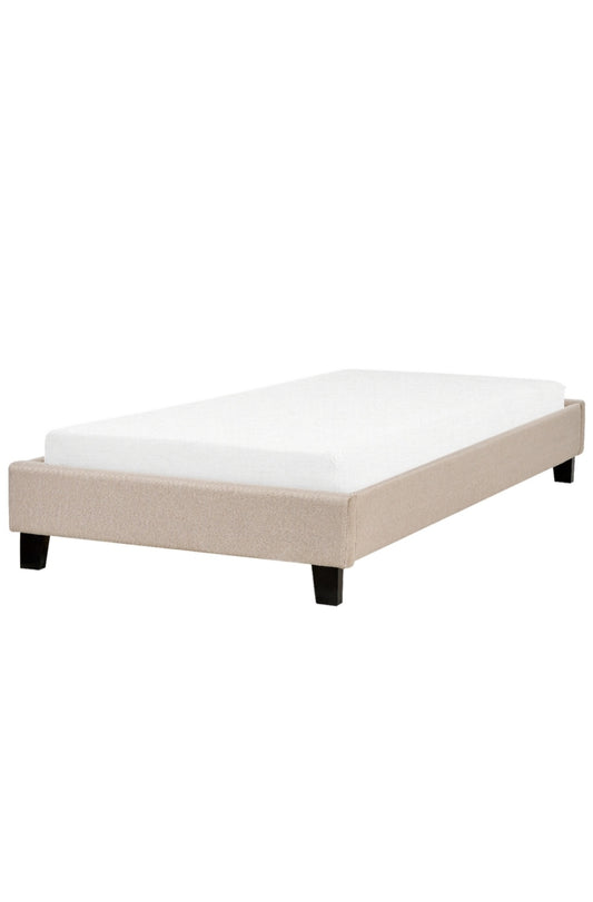 Cama con somier beige
