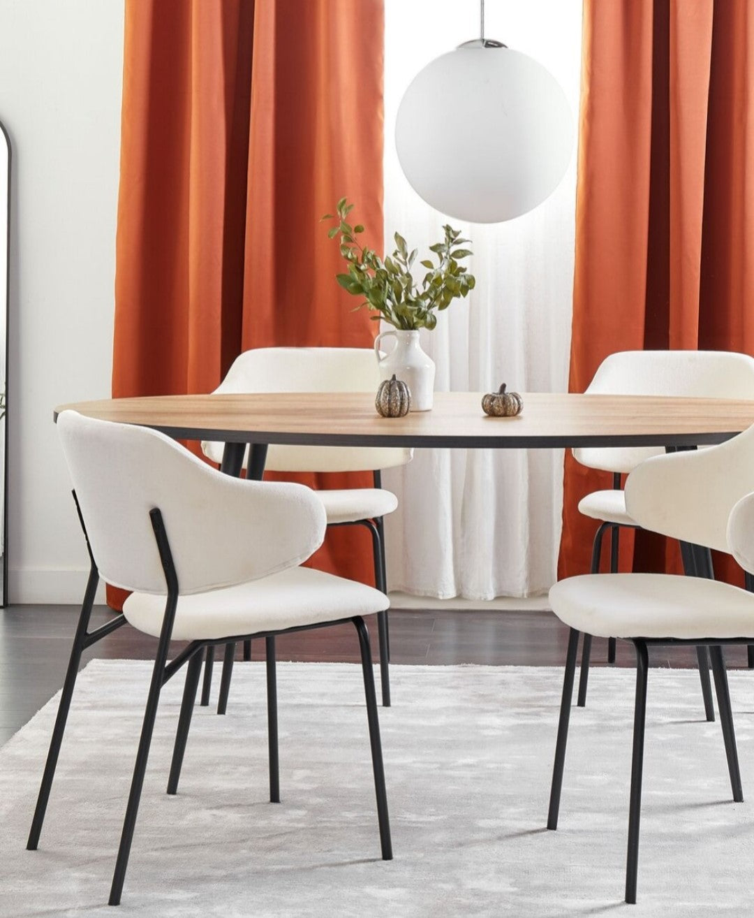 Mesa de comedor efecto roble
