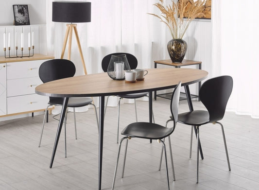 Mesa de comedor efecto roble