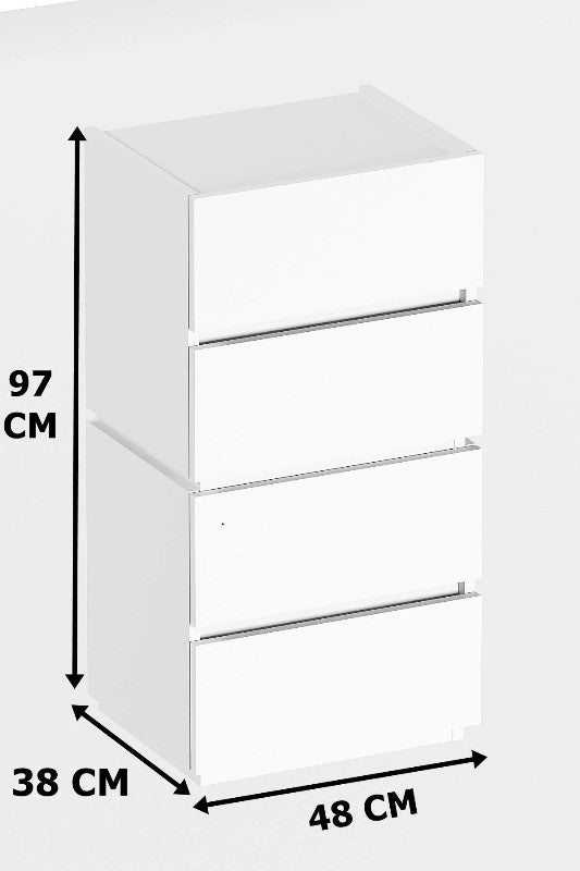 Juego de 2 Mesitas. Galata convertible en cómoda alta. Blanco