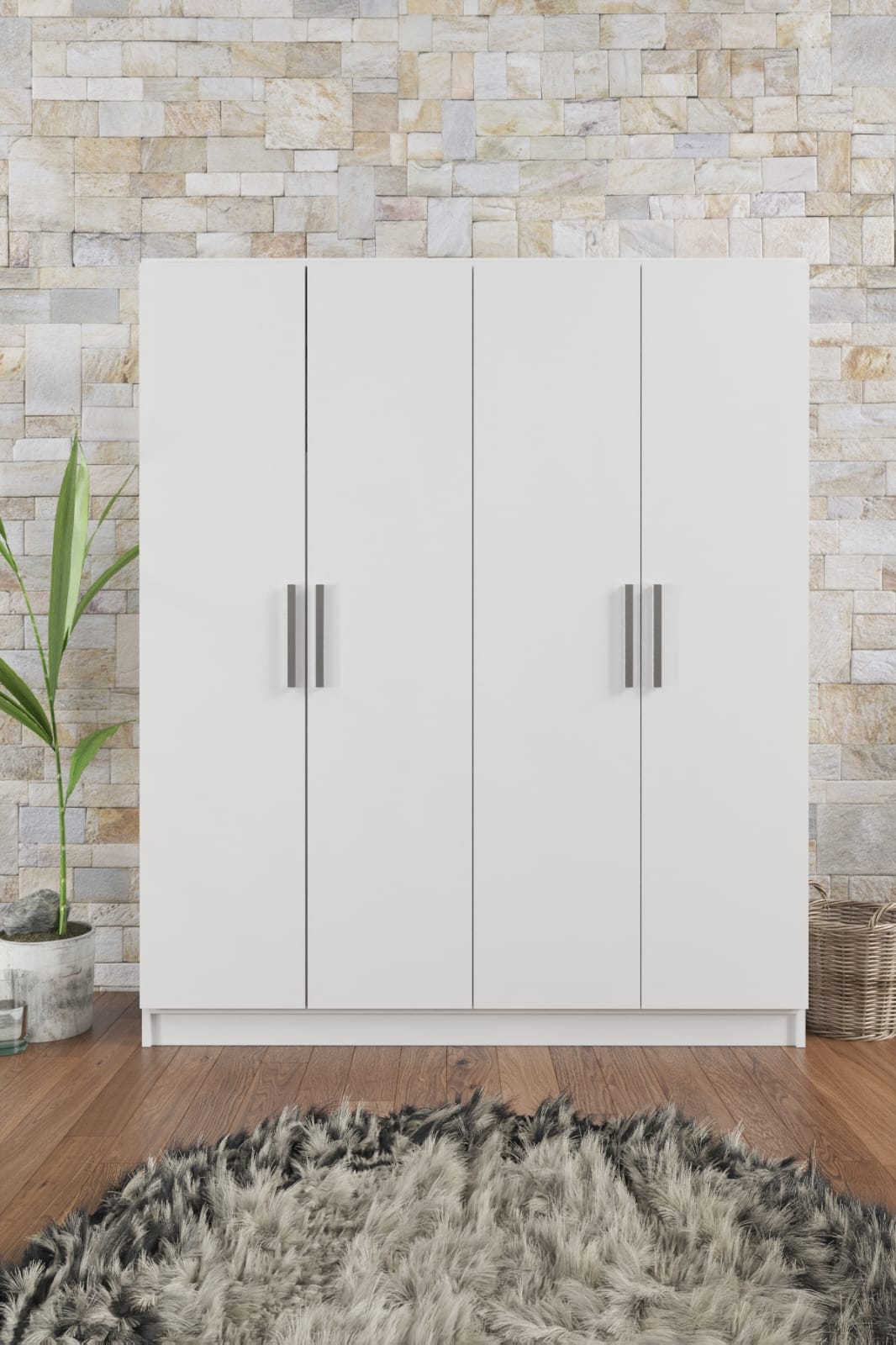 Armario milano blanco . Lujo y calidad